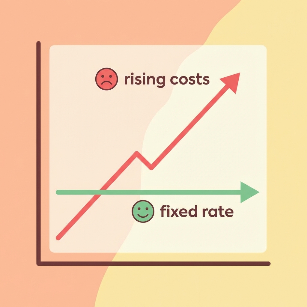 Rising costs vs fixed rate comparison